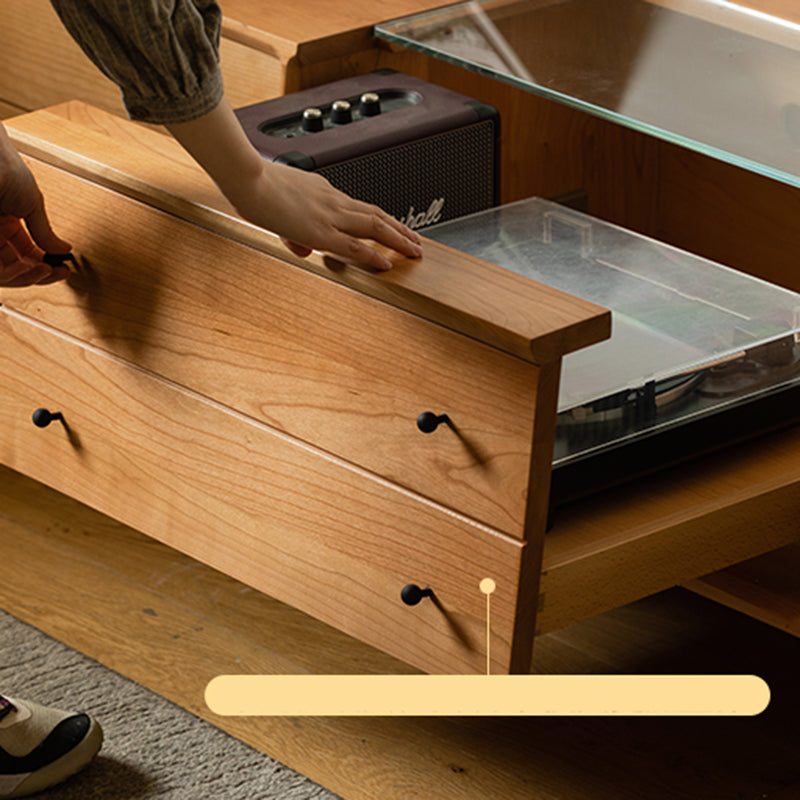 Contemporary Media Console Wooden TV Media Console with 4 Drawers Clearhalo 'furn' 'furn_tv_stands_entertainment_centers' 'Furniture' 'Living Room Furniture' 'TV Stands & Entertainment Centers' 'TV Stands & Media Storage Furniture' 'tv_stands_entertainment_centers' 7436837