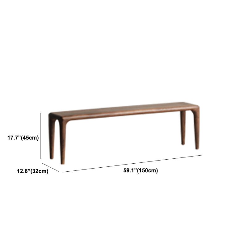 Rectangle Solid Wood Bedroom Bench Modern Seating Bench with 4 Legs Clearhalo 'Benches' 'Chairs & Seating' 'furn' 'furn_benches' 'Furniture' 'Living Room Furniture' 7436984