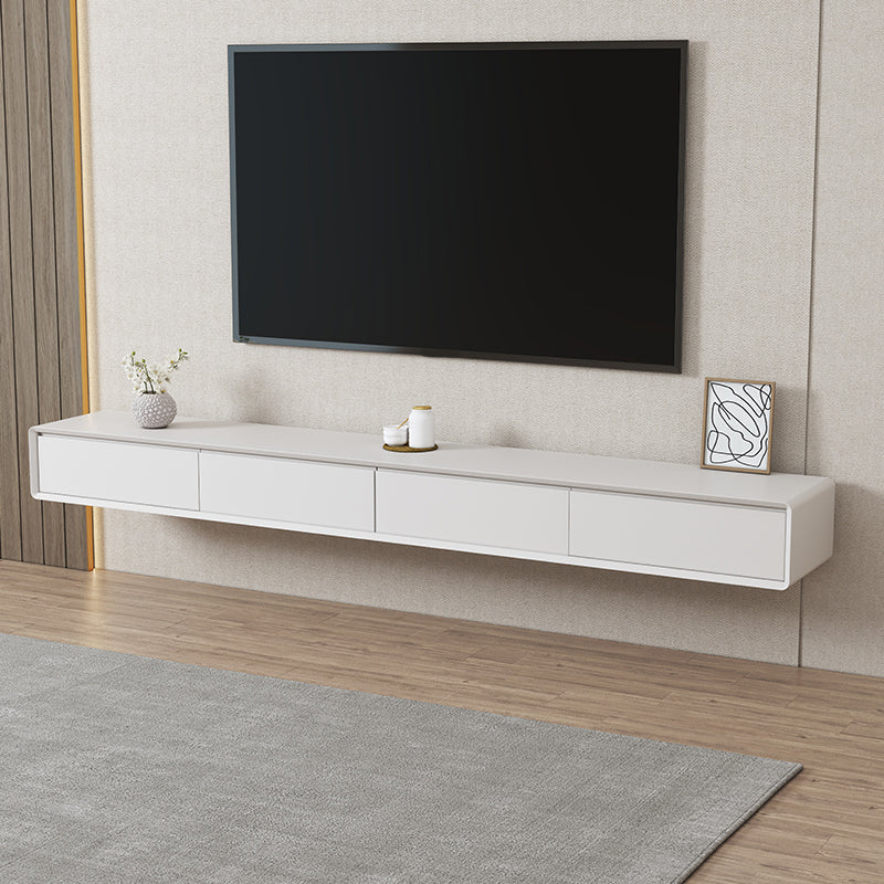 Modern White TV Console Wall Mounted Wood Media Console with Drawers Clearhalo 'furn' 'furn_tv_stands_entertainment_centers' 'Furniture' 'Living Room Furniture' 'TV Stands & Entertainment Centers' 'TV Stands & Media Storage Furniture' 'tv_stands_entertainment_centers' 7437059