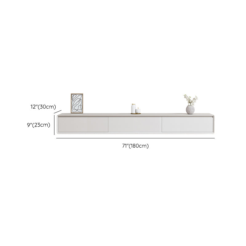 Modern White TV Console Wall Mounted Wood Media Console with Drawers Clearhalo 'furn' 'furn_tv_stands_entertainment_centers' 'Furniture' 'Living Room Furniture' 'TV Stands & Entertainment Centers' 'TV Stands & Media Storage Furniture' 'tv_stands_entertainment_centers' 7437067