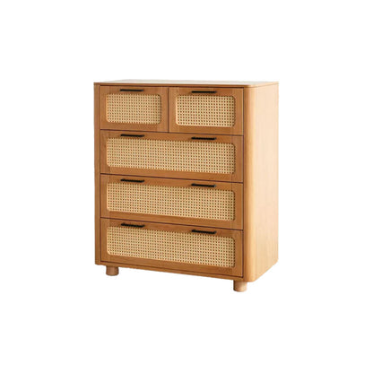 Solid Wood Storage Chest Dresser Modern Storage Chest for Bedroom 35.4"L x 15.7"W x 41.3"H Cherry Wood Clearhalo 'Bedroom Furniture' 'Dressers & Chests' 'dressers_chests' 'furn' 'furn_dressers_chests' 'Furniture' 7437161