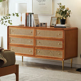 Solid Wood Storage Chest Dresser Glam Storage Chest with Drawers