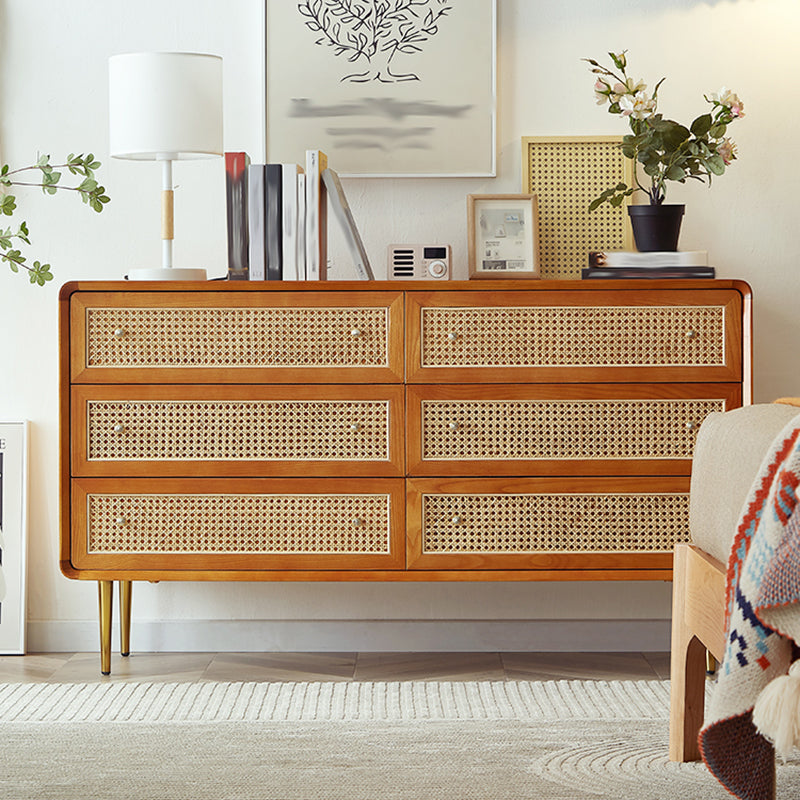 Chox de almacenamiento de madera sólida Cofre de almacenamiento glamoroso con cajones