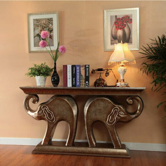 Rectangle Shape Contemporary Console Accent Table Stone Console Sofa Table for Hall