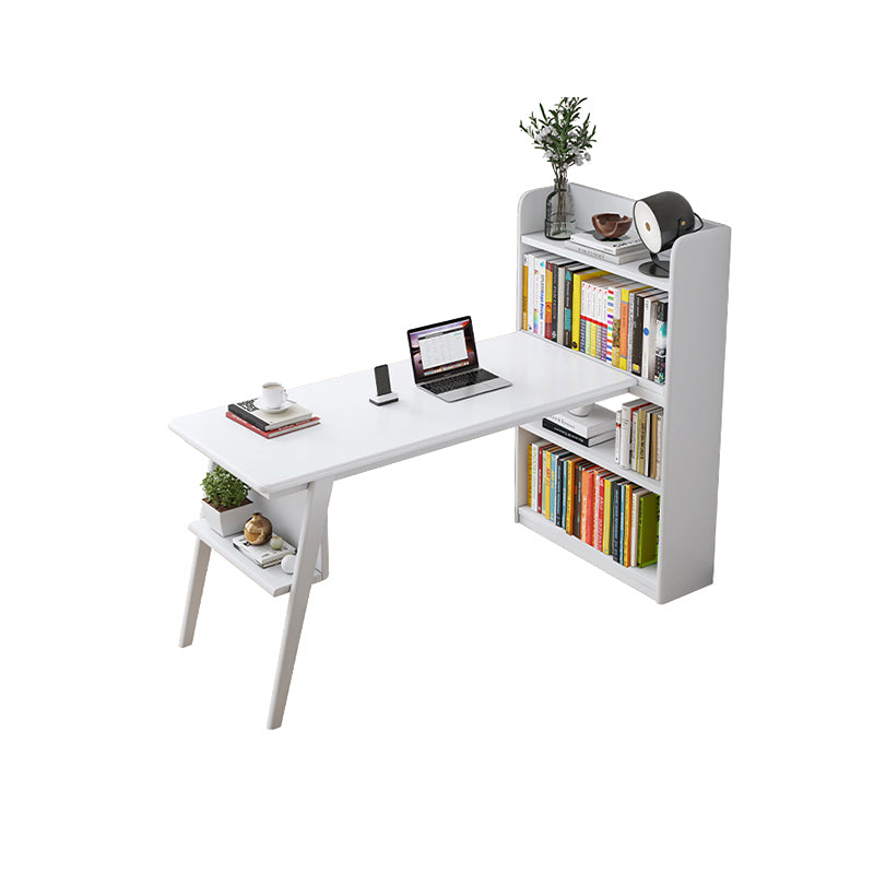 Pied de piédestal contemporain Bureau de bureau à domicile en bois massif 31,5 "de largeur de largeur