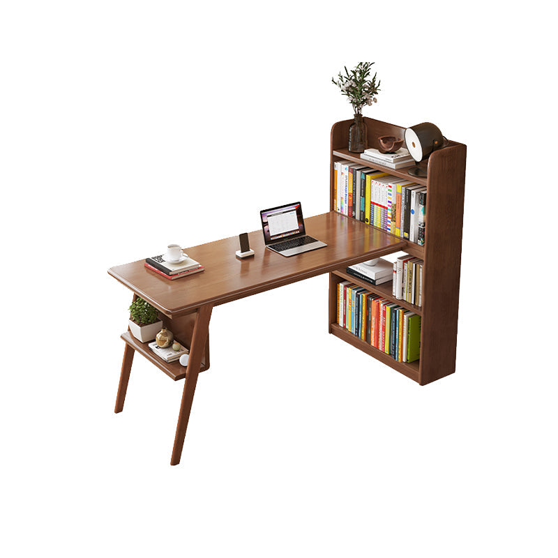 Pied de piédestal contemporain Bureau de bureau à domicile en bois massif 31,5 "de largeur de largeur