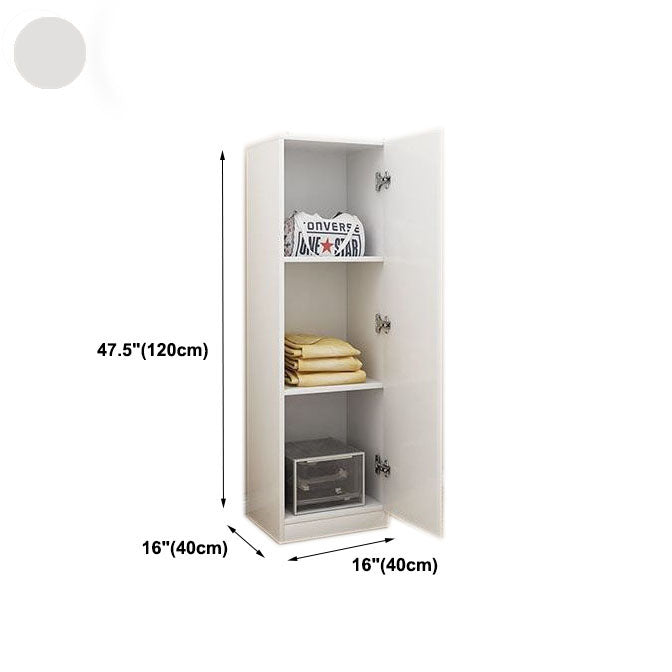 Contemporary Style Wardrobe Armoire Wood Non-Hanging Armoire with Door