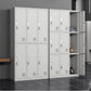 Contemporary Style Wardrobe Armoire Metal Non-Hanging Armoire with Locks