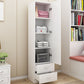 Contemporary Style Wardrobe Armoire Wood Non-Hanging Armoire with Door