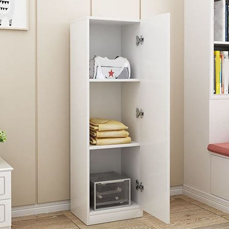 Contemporary Style Wardrobe Armoire Wood Non-Hanging Armoire with Door