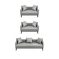 24.8" High Sofa Faux Leather/Genuine Leather Tuxedo Arm Sofa with Pillows 2-Seater Sofa & 2-Seater Sofa & 3-Seater Sofa Sponge Clearhalo 'furn' 'furn_sofas' 'Furniture' 'Living Room Furniture' 'Sofa' 'sofas' 7438907