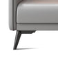 24,8 "Hochglamsofa Kunstleder/echter Ledertuxedo -Armsofa mit Kissen