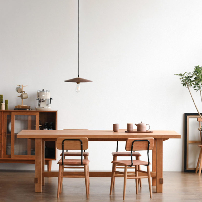 Modern Rectangle Wood Dining Table Solid Wood Base for Dining Room Clearhalo 'Dining Tables & Seating' 'Dining Tables' 'dining_table' 'furn' 'furn_dining_table' 'Furniture' 'Kitchen & Dining Furniture' 7439195
