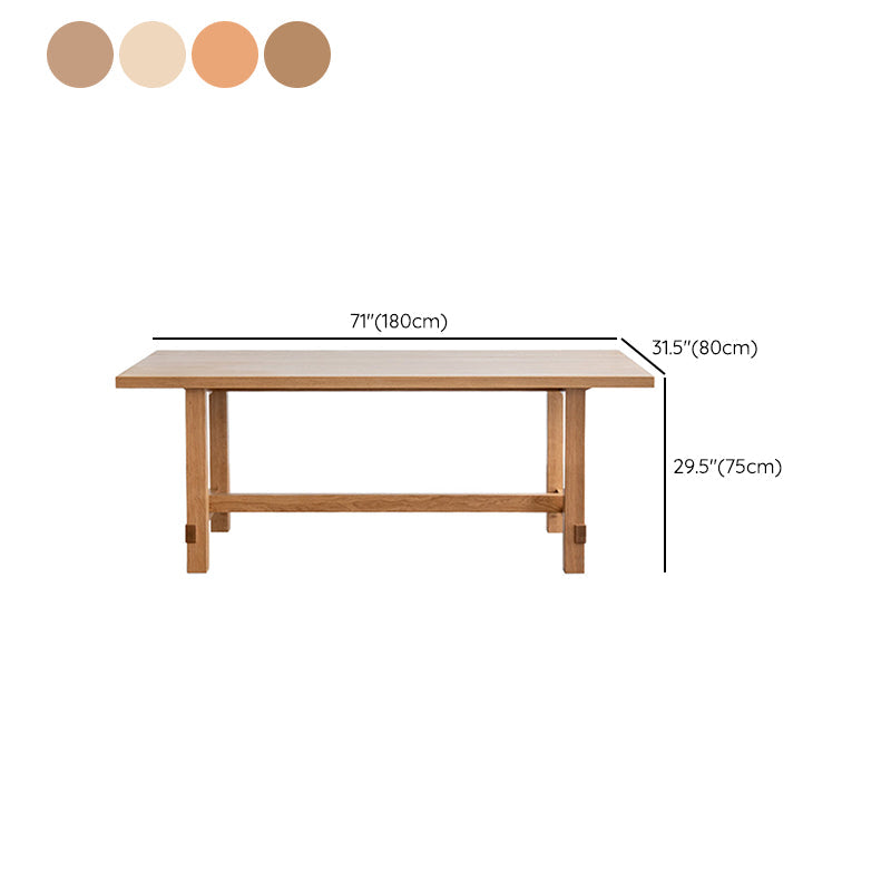 Modern Rectangle Wood Dining Table Solid Wood Base for Dining Room Clearhalo 'Dining Tables & Seating' 'Dining Tables' 'dining_table' 'furn' 'furn_dining_table' 'Furniture' 'Kitchen & Dining Furniture' 7439204
