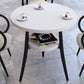 Modern Stone Storable Dining Table Metal Base for Dining Room Ivory Without Chairs Clearhalo 'Dining Tables & Seating' 'Dining Tables' 'dining_table' 'furn' 'furn_dining_table' 'Furniture' 'Kitchen & Dining Furniture' 7439237