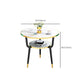 Modern Stone Storable Dining Table Metal Base for Dining Room Clearhalo 'Dining Tables & Seating' 'Dining Tables' 'dining_table' 'furn' 'furn_dining_table' 'Furniture' 'Kitchen & Dining Furniture' 7439243