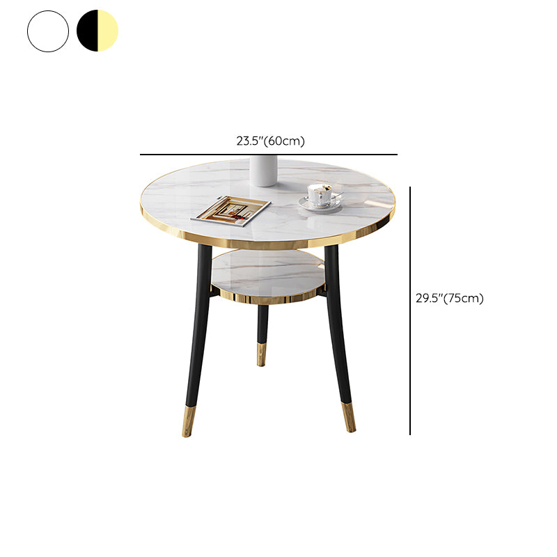 Modern Stone Storable Dining Table Metal Base for Dining Room Clearhalo 'Dining Tables & Seating' 'Dining Tables' 'dining_table' 'furn' 'furn_dining_table' 'Furniture' 'Kitchen & Dining Furniture' 7439247