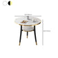 Modern Stone Storable Dining Table Metal Base for Dining Room Clearhalo 'Dining Tables & Seating' 'Dining Tables' 'dining_table' 'furn' 'furn_dining_table' 'Furniture' 'Kitchen & Dining Furniture' 7439250