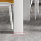 Tavolo da pranzo moderno rettangolare in legno con base in metallo per sala da pranzo