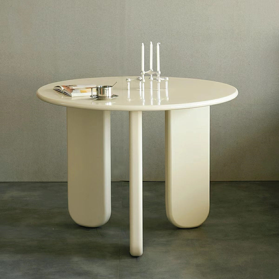 Nordic Round Wood Dining Table White Wooden Legs for Dining Room Without Chairs Clearhalo 'Dining Tables & Seating' 'Dining Tables' 'dining_table' 'furn' 'furn_dining_table' 'Furniture' 'Kitchen & Dining Furniture' 7439303