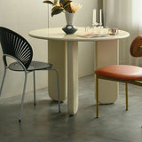 Nordic Round Wood Dining Table White Wooden Legs for Dining Room Clearhalo 'Dining Tables & Seating' 'Dining Tables' 'dining_table' 'furn' 'furn_dining_table' 'Furniture' 'Kitchen & Dining Furniture' 7439304