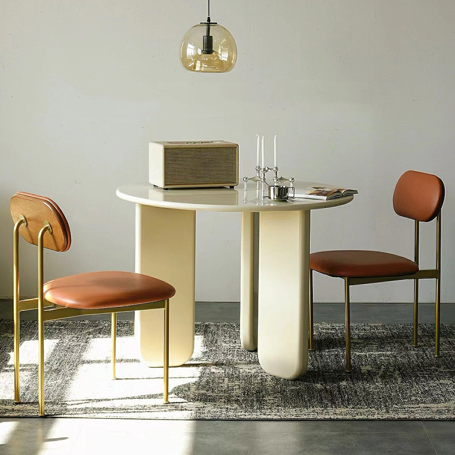 Nordic Round Wood Dining Table White Wooden Legs for Dining Room Clearhalo 'Dining Tables & Seating' 'Dining Tables' 'dining_table' 'furn' 'furn_dining_table' 'Furniture' 'Kitchen & Dining Furniture' 7439305