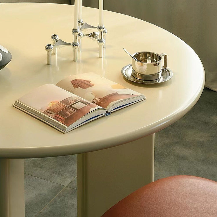 Nordic Round Wood Dining Table White Wooden Legs for Dining Room Clearhalo 'Dining Tables & Seating' 'Dining Tables' 'dining_table' 'furn' 'furn_dining_table' 'Furniture' 'Kitchen & Dining Furniture' 7439308