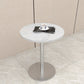 Mesa de comedor de piedra geométrica moderna con base metálica para comedor