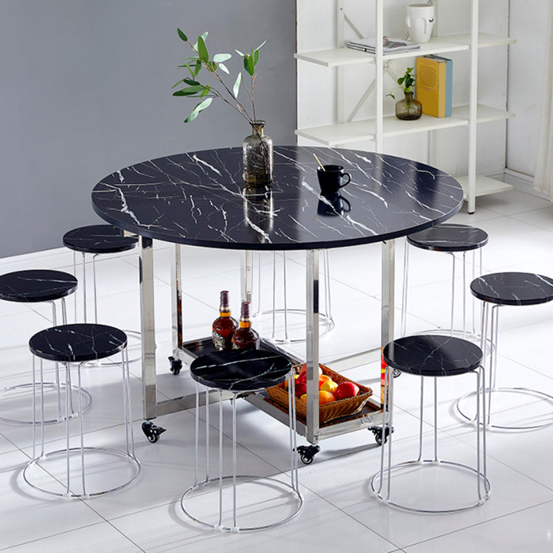 Moderne eettafel metalen ondersteltafel voor keukeneetkamer