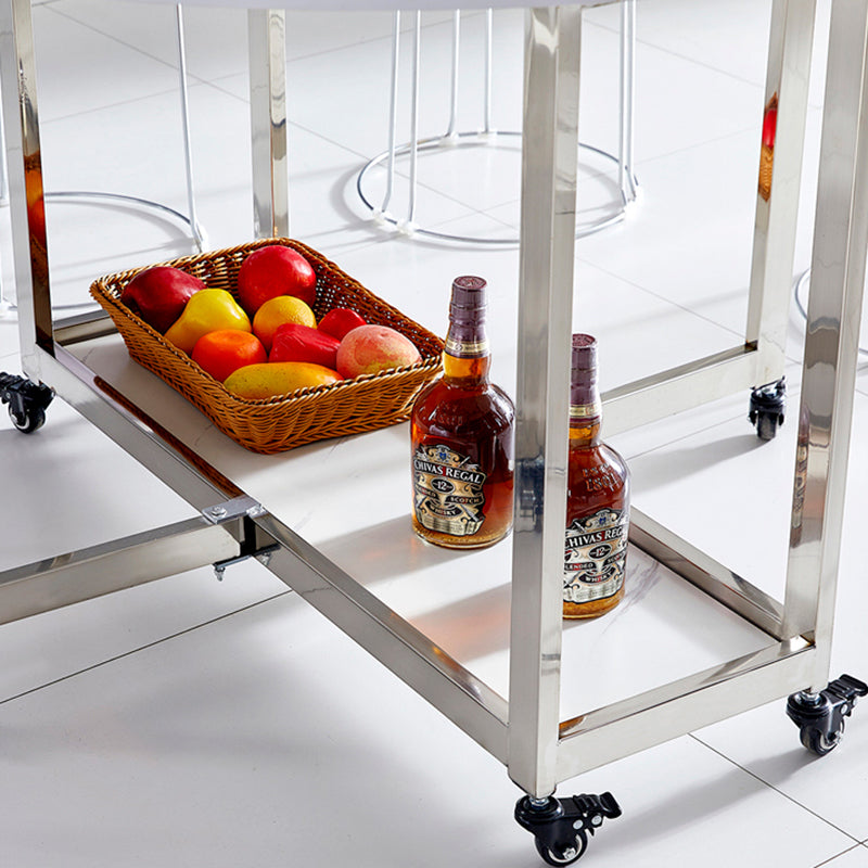Moderne eettafel metalen ondersteltafel voor keukeneetkamer