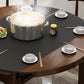 Table à abattant Stone Table de salle à manger style contemporain avec 4 pieds