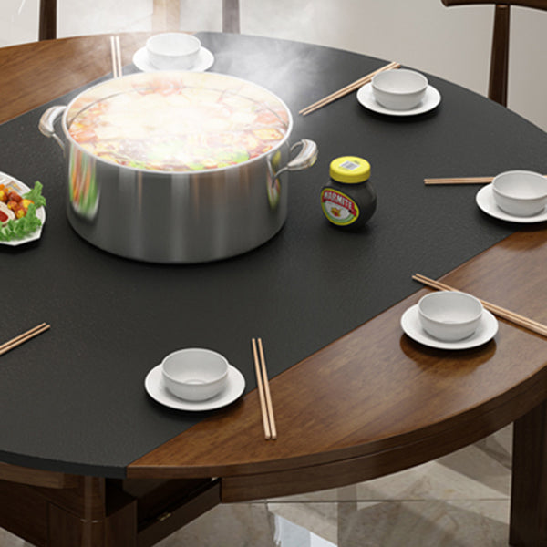 Table à abattant Stone Table de salle à manger style contemporain avec 4 pieds