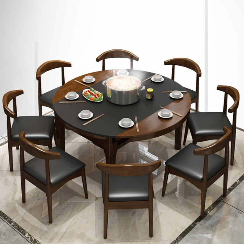 Table à abattant Stone Table de salle à manger style contemporain avec 4 pieds
