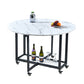 Extendable Dining Table Round Dining Table for Kitchen Dining Room Clearhalo 'Dining Tables & Seating' 'Dining Tables' 'dining_table' 'furn' 'furn_dining_table' 'Furniture' 'Kitchen & Dining Furniture' 7439381