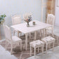 White Extendable Dining Table Solid Wood Dining Table for Dining Room