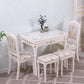 White Extendable Dining Table Solid Wood Dining Table for Dining Room
