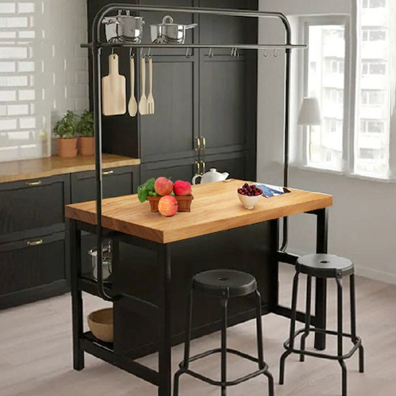 Mesa moderna de la mesa de preparación de madera de la isla de la isla para sala de cocina