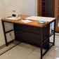 Wood Prep Table with Metal Base Rectangle Island Table for Kitchen