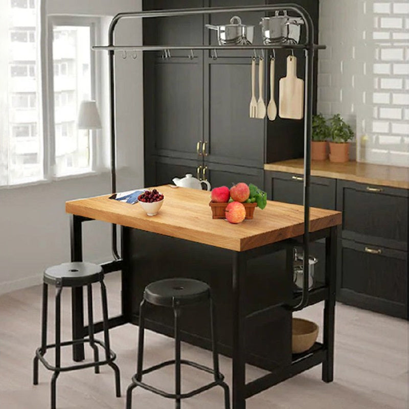 Massive Holzbereitungstisch Rechteckinsel Tisch für Küchenraum