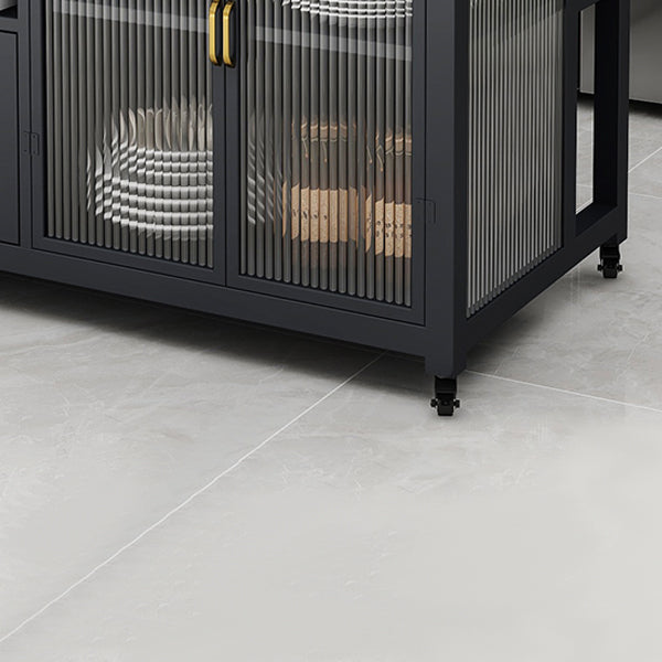 Table de préparation en marbre avec table de rangement Rectangle Island pour cuisine