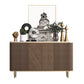 Glam Side Board Marble Sideboard Cabinet with Doors for Kitchen 71"L x 12"W x 35"H Clearhalo 'buffet_sideboard' 'Buffets & Sideboards' 'furn' 'furn_buffet_sideboard' 'Furniture' 'Kitchen & Dining Furniture' 7439562