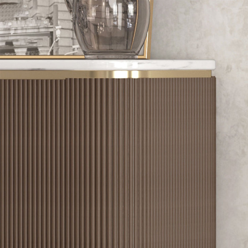 Glam Side Board Marble Sideboard Cabinet with Doors for Kitchen Clearhalo 'buffet_sideboard' 'Buffets & Sideboards' 'furn' 'furn_buffet_sideboard' 'Furniture' 'Kitchen & Dining Furniture' 7439567