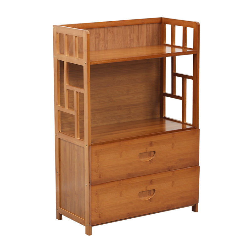 Modern Sideboard Cabinet Bamboo Sideboard with Drawers for Kitchen 27.6"L x 9.8"W x 31.5"H Clearhalo 'buffet_sideboard' 'Buffets & Sideboards' 'furn' 'furn_buffet_sideboard' 'Furniture' 'Kitchen & Dining Furniture' 7439587