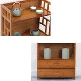 Modern Sideboard Cabinet Bamboo Sideboard with Drawers for Kitchen Clearhalo 'buffet_sideboard' 'Buffets & Sideboards' 'furn' 'furn_buffet_sideboard' 'Furniture' 'Kitchen & Dining Furniture' 7439596