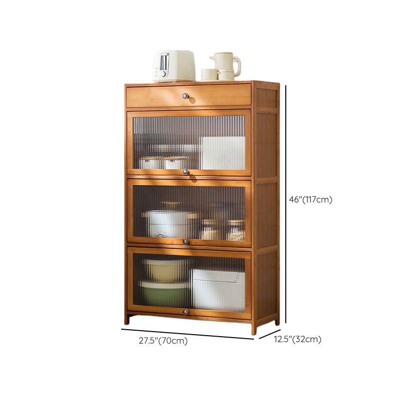 Zeitgenössischer Sideboardschrank Bambus Sideboard mit Türen für Küche