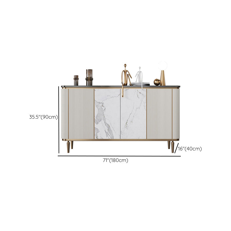 Gabinete aparador de mármol de la mesa del aparador glamoroso con puertas para la cocina