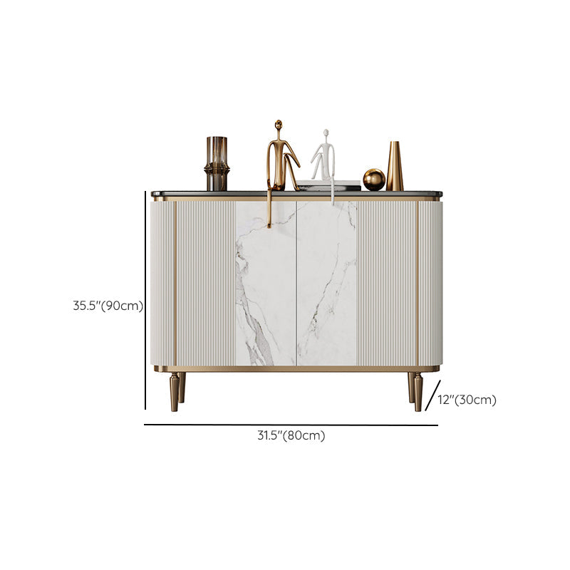Gabinete aparador de mármol de la mesa del aparador glamoroso con puertas para la cocina