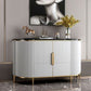Glam Sideboard Marble Sideboard Cabinet with Doors for Kitchen Clearhalo 'buffet_sideboard' 'Buffets & Sideboards' 'furn' 'furn_buffet_sideboard' 'Furniture' 'Kitchen & Dining Furniture' 7439687