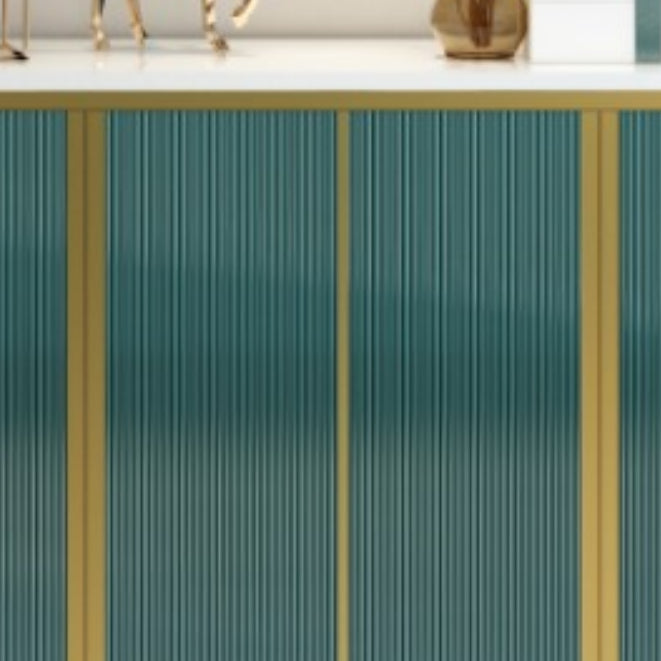 Gabinete paralero de piedra del lado glamoroso con puertas para la cocina