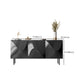 Modern Buffet Table Faux Wood Sideboard Table with Doors for Kitchen Clearhalo 'buffet_sideboard' 'Buffets & Sideboards' 'furn' 'furn_buffet_sideboard' 'Furniture' 'Kitchen & Dining Furniture' 7439728